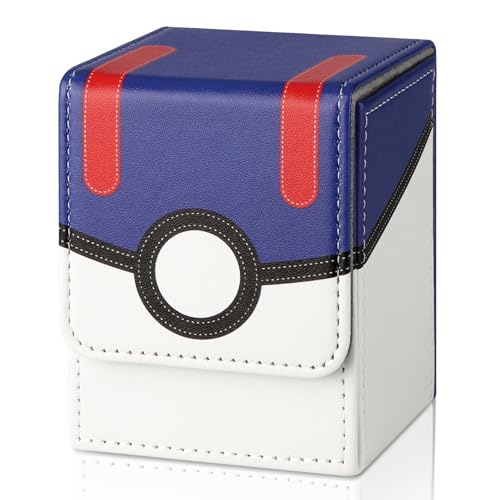 Deoyibu Deck Box 100 für dem Commander TCG, Deck Box PU und Magnetisches Design Kartenbox, Sammelkarten Box Kompatibel mit Trading Card Games, MTG Karten, Yugioh Karten etc. Blau