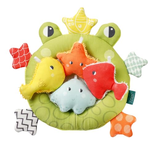 Fehn Badetier Frosch Badekescher – Baby Badespielzeug für die Badewanne - Schwimmendes Wasserspielzeug für fröhlichen Badespaß – Badewannenspielzeug für Babys und Kleinkinder ab 0+ Monaten