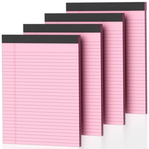 Notizblöcke, 8,5 x 11 cm, rosa Notizblöcke, 8,5 x 11 cm, Notizblock, 8,5 x 11 cm, mikroperforierte Schreibblöcke, linierte Papierblöcke, breit liniert, 30 Blatt, Notizbuch für Studium, To-Do-Listen,