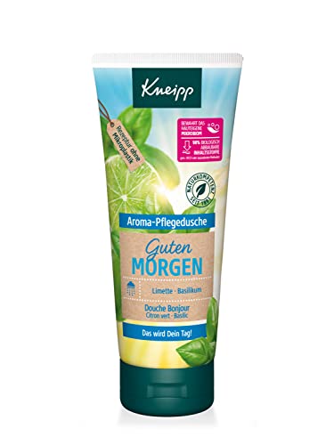 Kneipp Aroma-Pflegedusche Guten Morgen - erfrischendes Duschgel mit ätherischem Limettenöl & natürlichem Basilikumextrakt - bewahrt das hauteigene Mikrobiom - ohne Mikroplastik - 200ml