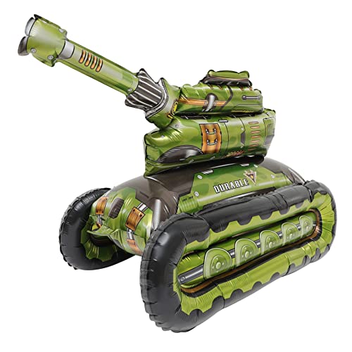 HOMSFOU Luftballons Der Verkehrspartei Themenballons LKW-verzierung Tank-partyzubehör Camo-geburtstagsballons Für Jungen Auto Kind Aluminiumfolie Panzer Transport
