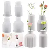 CJBIN 4 Stück Vase Silikonform, Vase Gießformen Silikon, Raysin Gießformen DIY Blumenvasen Silikonformen Gießformen, Epoxidharz Formen für die Herstellung von Blumenvase und Heimdekoration