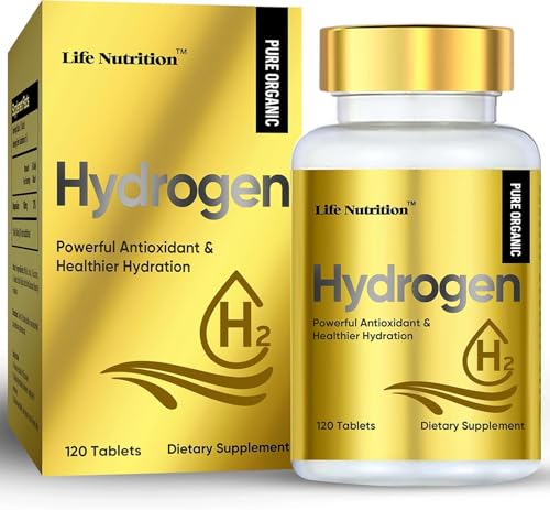 Hydrogen Water Tablets, 120 Stück – Antioxidative Wasserstoff Tabletten, Natürliche und reine Formulierung, Einfach zu verwendende H2-Tabletten für hydrogenreiches Wasser