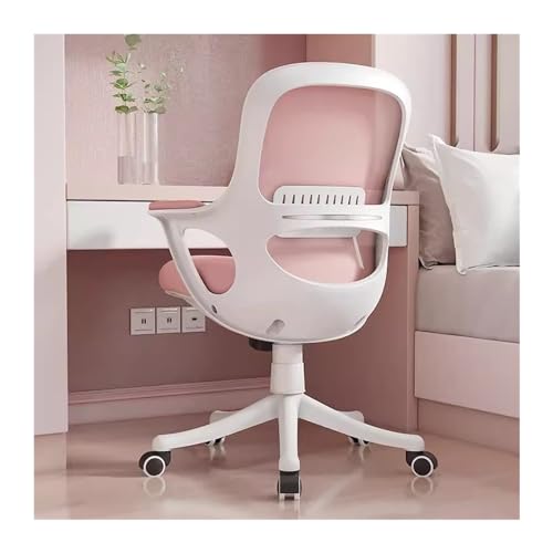 bürostuhl Ergonomischer Bürostuhl aus Netzgewebe, Schreibtischstuhl mit hoher Rückenlehne und verschiebbarem Sitz, drehbarer Computer-Gaming-Stuhl for Männer und Frauen bürostuhl ergonomisch(Pink)