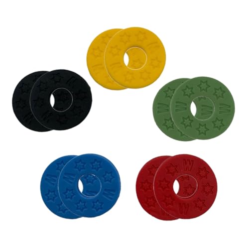 QEDBOJE 10 Stücke Gitarren Gurt Schlösser Silikon Gurtschlösser Gummi Blöcke Gitarren Schutz(Multicolour)