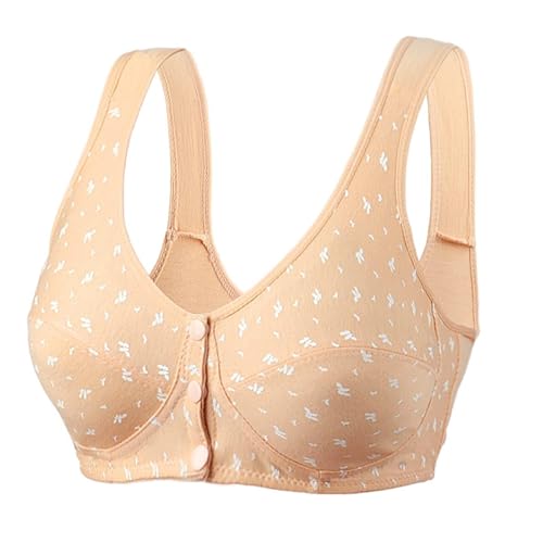 Unterwäsche jeden Tag tägliche atmungsaktive Bralettes Plus Push-BH Women Jumpsuit Schritt Offen (Beige, 44)