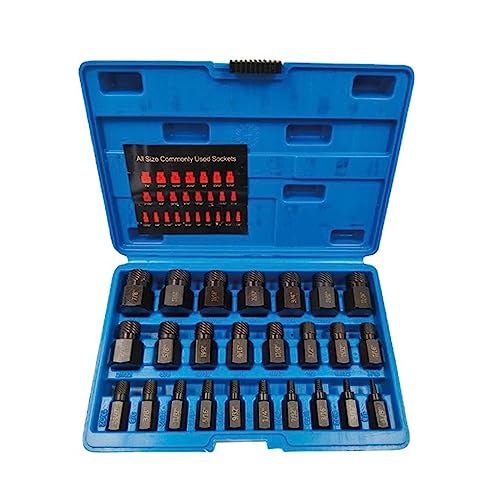 RPJFCPCS Mehrzweck-Schraubenausdreher-Set, 25-teilig, hochwertiger Stahlausdreher, geeignet für Hausbesitzer, Schreiner, Reparaturkünstler