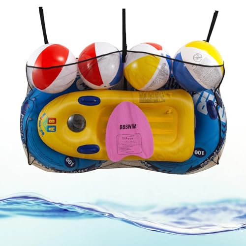 Pool Aufbewahrung Pool Aufbewahrungsnetz,Faltbarer Pool Aufbewahrungs Organizer,Schwimmer,Wasser Aufblasbare Spielzeug und Andere Pool-Zubehör Netztasche, Aufblasbares Schwimmkreis am Pool