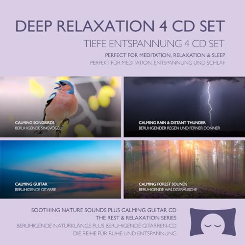 Tiefenentspannung – 4-Album-Set mit Naturklängen – Für Meditation, Entspannung und Schlaf – Das perfekte weiße Rauschen der Natur