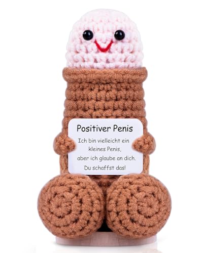 Aruigu Pocket Hug Penispuppe Glücksbringer Geschenke, Glück Penis Positive Geschenke, Positive Kartoffel Deutsch Ersatz, Lustige Geschenke für Männer, kleines Geschenk für Männer und Frauen