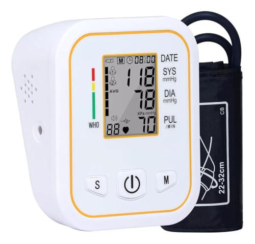 Blutdruckmessgerät Oberarm Digital Messgerät Bluthochdruck LED Display, Arrhythmie-Erkennung & Pulsmessung, Große Manschette 22-48 cm, 2 * 99 Speicher