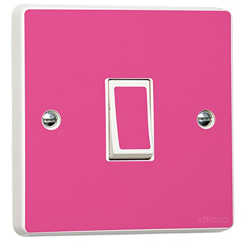 Aufkleber für Lichtschalter, Vinyl, einfarbig, glänzend, Rosa