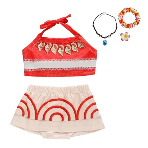 Lito Angels Prinzessin Tankini Badeanzug Zweiteiler mit Zubehör für Kinder Mädchen, Sommer Bademode Schwimmanzug Größe 6-12 Monate 74/80