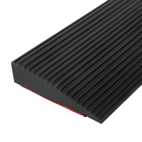 90x8cm Übergangsprofil, Überstreifen für Türschwellen, Übergangsprofil Selbstklebend, Innenschräge über Höhe:1-3cm für Böden (1, Schwarz, 90 * 8 * 2,5cm)