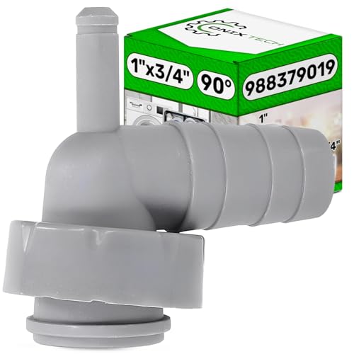 Geschirrspüler und Waschmaschine Abfluss Adapter mit Kondensatanschluss 90° 1" x 3/4" mit Originalcode 988379019 - Garantie 5 Jahre - ONIX TECH