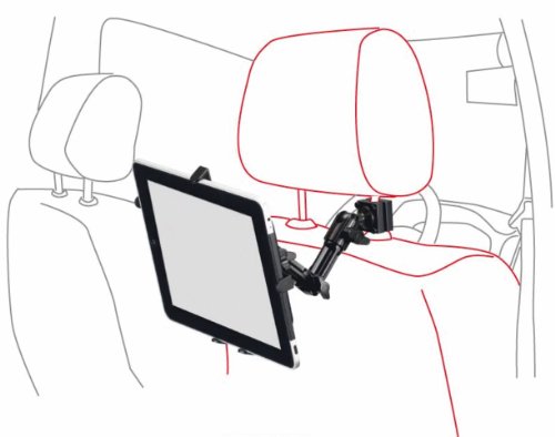 Infuu Holders Stabile Kopfstützen-Halterung aus Metall für iPad 1 2 3 4 Air Mini/Samsung Galaxy Tab Note/Tablet-PC KFZ Auto Stange universal 007