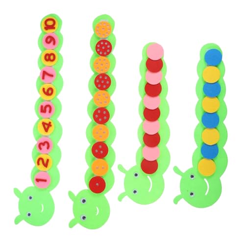 Toyvian 4 Sets Montessori Materialpaket Mathematiktafel Nummer Vorschulunterricht Pädagogisches Lehrmaterial Vlies