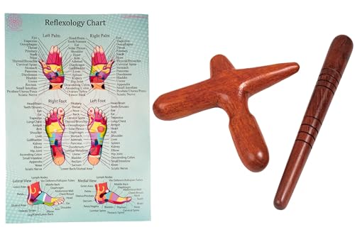 CCcollections Holztherapie-Massagewerkzeug-Set- Komplettes Reflexzonenmassage-Set für Profis- Ideal zur Entspannung, Schmerzlinderung und Selbstpflege mit natürlichen Massagewerkzeugen (Set E)