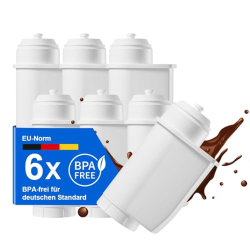 Mutital 6 Stück Wasserfilter für Siemens® EQ Series, EQ3/EQ6/EQ9, EQ500, S700, 3200 Wasserfilter Kaffeevollautomat für Bosch® TCZ7003, TCZ7033, für Brita® Intenza 57549 (6)