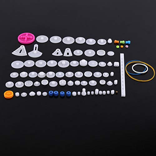 Kunststoff Zahnräder Modellbau, Kleines Plastik Zahnrad Übersetzung Mini Motor Getriebe Zahnradsatz, Zahnrad Ersatzteile für DIY RC Rdron Auto Helikopter Modellhubschrauber Spielz (85 Arten Gear-Kit)