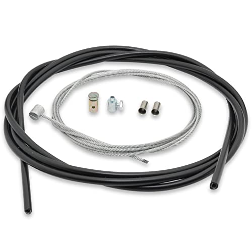 Easyboost Kupplungskabel Ø2mm Universal 2 Meter mit Ummantelung und Schraubnippel Kupplungszug Reparaturset Kabelklemme für Motorräder Cross Moped Mofa