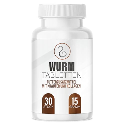 Saint Nutrition® Wurm Tabletten – Wurmkur Katze - Entwurmungsmittel Katzen - Wurmkur Hund - Ohne künstliche Zusätze – Einfach anzuwenden – 30 Stück
