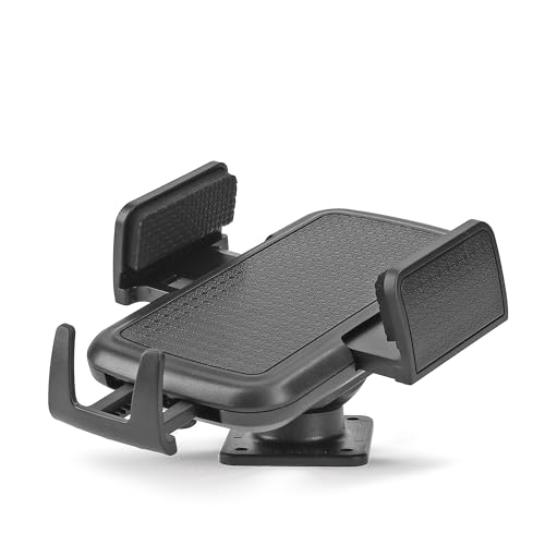 Armaturenbrett Universal Halterung für Smartphones Handys von 52-92mm Breite passend für z.B. Apple iPhone -Samsung Galaxy Serie - LG - OnePlus - HTC - XIAOMI - 360° drehbar - vibrationsfrei