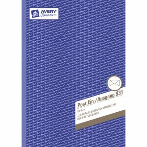 AVERY Zweckform 5 x Post-EIN-/Ausgangsbuch A4 50 Blatt