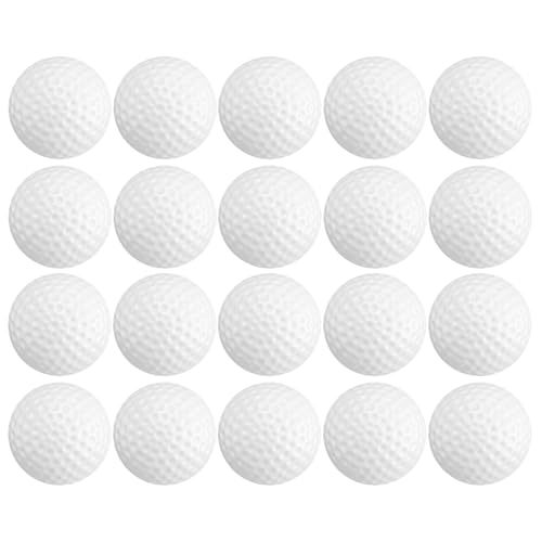 GTYHH 20 Stück Kunststoff-Golfbälle, Golf-Trainingsbälle, Langlebige Golfbälle, Golfsport-Zubehör