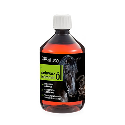 mituso Schwarzkümmelöl für Tiere, kaltgepresst & 100% rein, 500 g