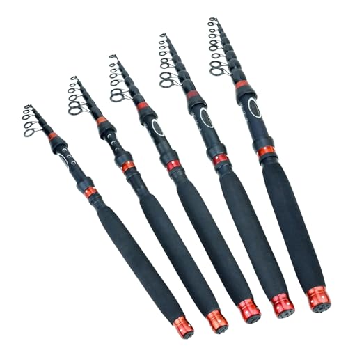 Lerutwis YG037 1,8 m-3,0 m Kontraktion länge 43 cm-51 cm Carbon Tragbare Teleskop Angelrute Schnelle Action spinnrute Karpfen Forelle Bass Angelrute(1.8M Rod)