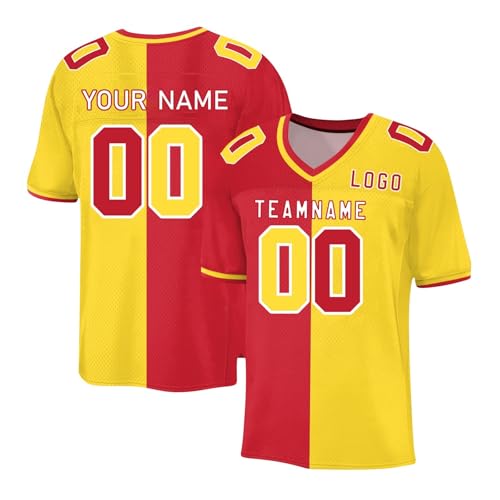 T-Shirt Baseball Damen T Shirt Selbst Gestalten American Football Kostüm Baseball Shirt mit Druck Personalisierte Fußball Trikot Kinder Football Training Jersey Fussball