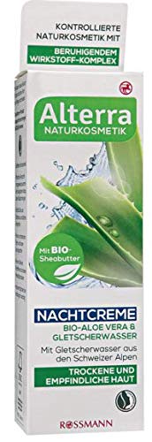 Alterra Nachtcreme Bio-Aloe Vera, für trockene und empfindliche Haut, 50 ml