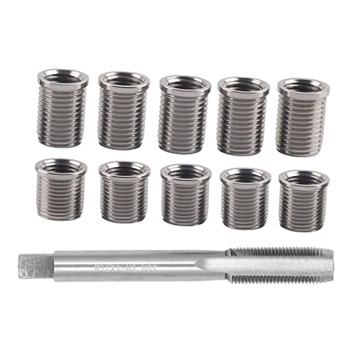 Zündkerzengewinde-Reparaturwerkzeugsatz, 11-teiliges M10 X 1,0-Schraube und M12 X 1,0-Hahn-Autozubehör-Hardware-Kit Zur Reparatur Des Zündkerzengewindes für Benzin Motoren