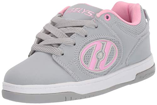 Heelys Girls' Voyager Tennis Shoe Grey/Light Pink 7 M US Big Kid