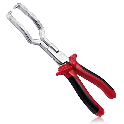 SPEEDWOX 22,9 cm Kraftstoffleitungszange, Filterschieber, Benzin-Schlauchklemme, Schnelltrennung, Werkzeug für Autowartung, rote Griffe