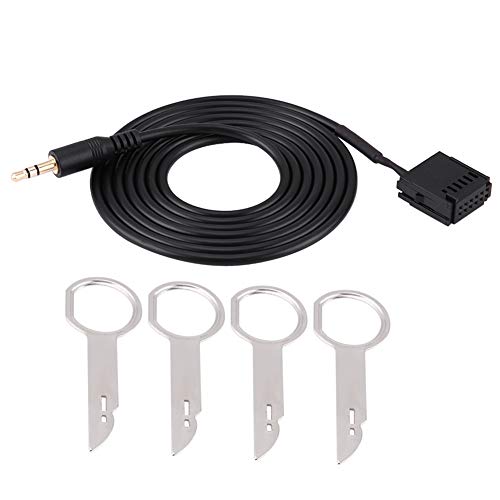 EVGATSAUTO 6000cd aux Kabel 6000cd 6000 CD Kabeladapter, Car Audio Eingang Aux Zusatzkabeladapter mit CD Entfernungswerkzeug Schlüsseln