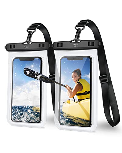 YOSH wasserdichte Handyhülle [Verstellbares Schlüsselband] [2 Stück], 6,8 Zoll IPX8 Unterwasser Handyhülle, Wasserfeste Handytasche für iPhone 16 15 14 13 12 Pro Samsung S24 S23 S22 Xiaomi Huawei