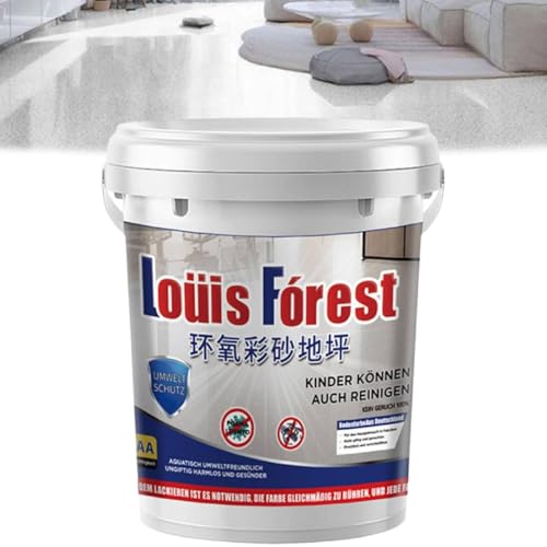Louis Forest Epoxy Bodenfarbe Louis Forest Bodenbeschichtung Kein stechender Geruch Hochglanz Marmor Effekt Epoxy Bodenbeschichtung Wasserfest Rutschfest Wasserbasis Epoxy Bodenfarbe Garagen- &