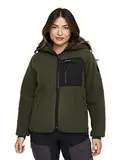 RevolutionRace Sherpa Hoodie für Damen, Outdoor Fleecejacken perfekt für Wanderungen und Outdoor-Abenteuer, Forest Night, XL
