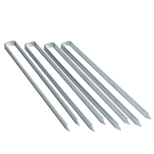 ESTEXO Erdanker Bodenanker 4er Set 40cm Erdspieß Metall Erdnagel Bodennagel Rosenbogen