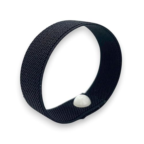 AcuSnap Sensorisches & Fokus-Armband – Akupressur- und Schnapp-Technik für Kinder bis Erwachsene | Stressabbau, Konzentration, sensorische Regulierung, Achtsamkeit & Lernunterstützung (Schwarz, Größe
