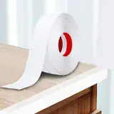 SDLDEER Weichsockelleiste Selbstklebend 6cmx4m Kantenschutz Selbstklebend Leisten, Flexible PVC Weichsockelleiste für Türen, Fenster, Wände, Küche, Fliesen (weiß)