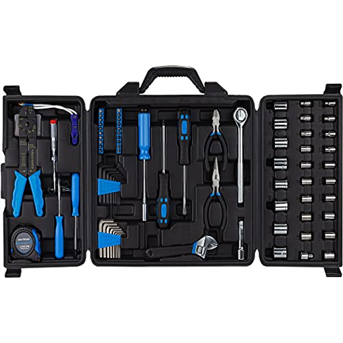Cartman 122 tlg Auto Tool Zubehör Set Werkzeugset Elektrowerkzeug Set Drive Socket und Steckschlüssel Sets Blau