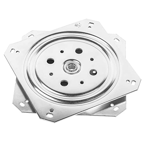 Gedotec Drehbeschlag 360° Drehteller zum Schrauben | Stahl verzinkt | Druck-Kugellager 150 kg | Schwerlast-Drehplatte 155 x 155 x 10,5 mm | 1 Stück - Drehplatte für Tischplatten - Küche - Möbel uvm.