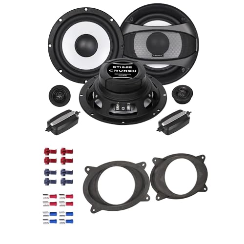 Crunch GTi6.2E Auto Lautsprecher mit Einbauset passend für Subaru Forester SJ ab 2013 Türen vorne 400 Watt 165mm 2 Wege Kompo