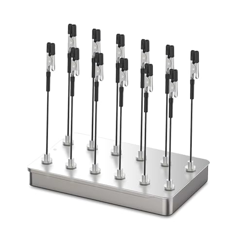 Ruimooto 12 Modellbau Farben Standfuß und 1 Eisenbox als Basis. Flexibler Modellbau Zubehör mit Krokodilklemmen und Magnetfuß. Ideal für Modellierung, Helfende Hand Löten und Bastelarbeiten