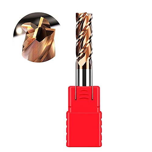 ASNOMY VHM Fräser Schaftfräser Hartmetal, AlTiN beschichtet 55 HRC 4 Schneiden, bohren, fräsen, schlichten, eintauchen, CNC, Wolframkarbid (8mm)
