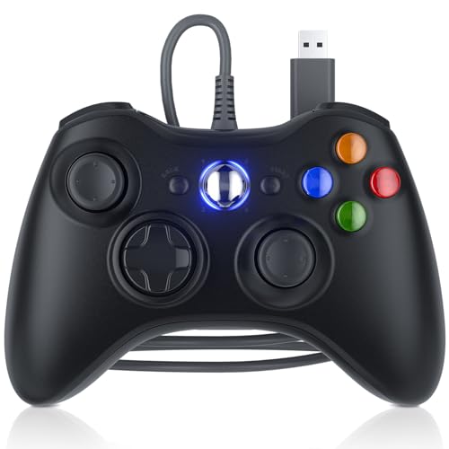 Bonacell Wired Controller für Xbox 360 PC Controller mit Dual Vibration Gamepad Joystick für Xbox 360/PC Windows