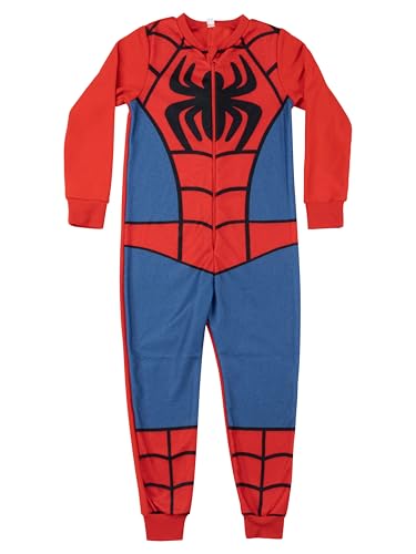 Marvel Spidey und Seine Super-Freunde Jumpsuit für Jungen - Spiderman Overall Kinder Pyjama Schlafanzug Langarm Rot/Blau (DE/NL/SE/PL, Numerisch, 110, 116, Regular, Rot/Blau)